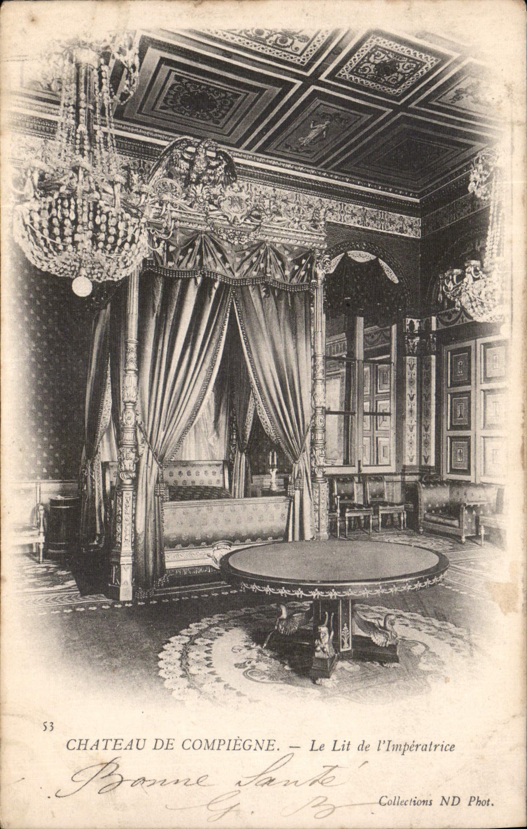 CPA Chateau de Compiegne Le Lit de l'Imperatrice 