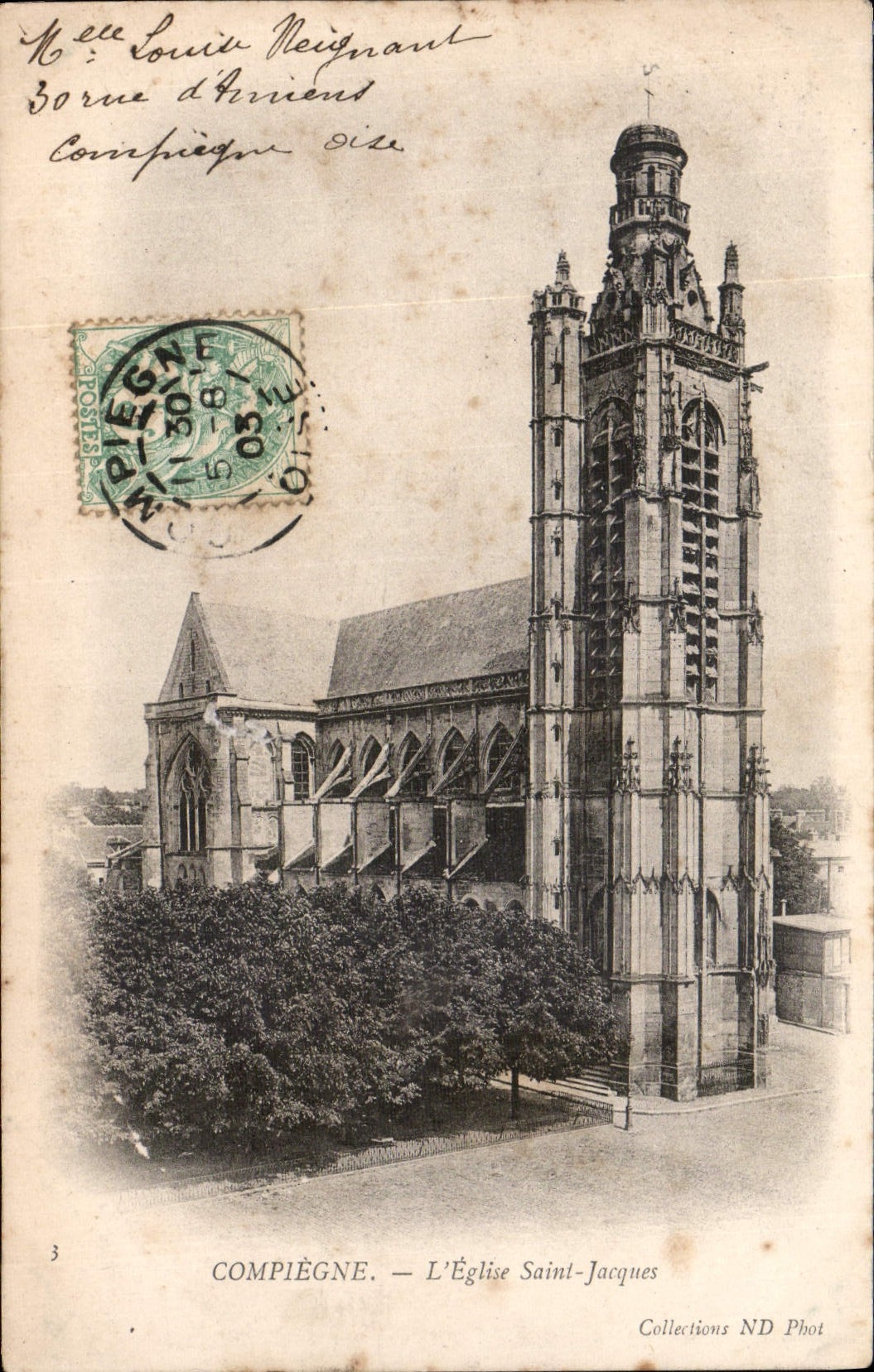 CPA Compiegne L'Eglise Saint Jacques 