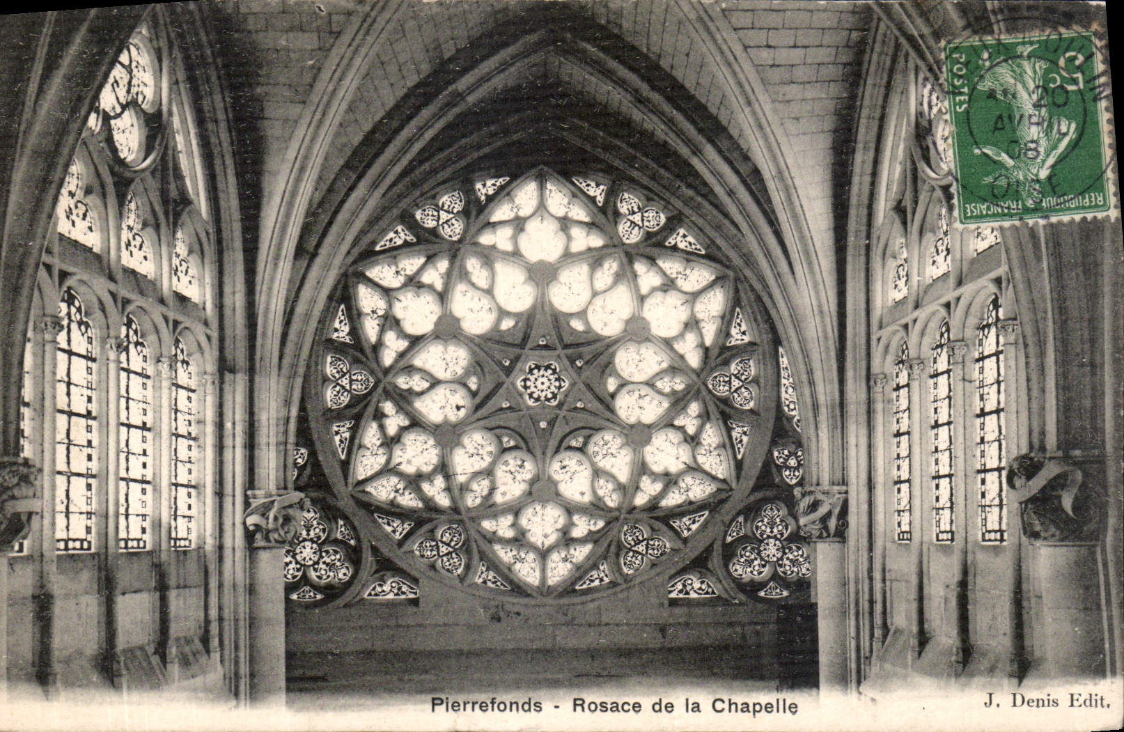 CPA Pierrefonds Rosace de la Chapelle 