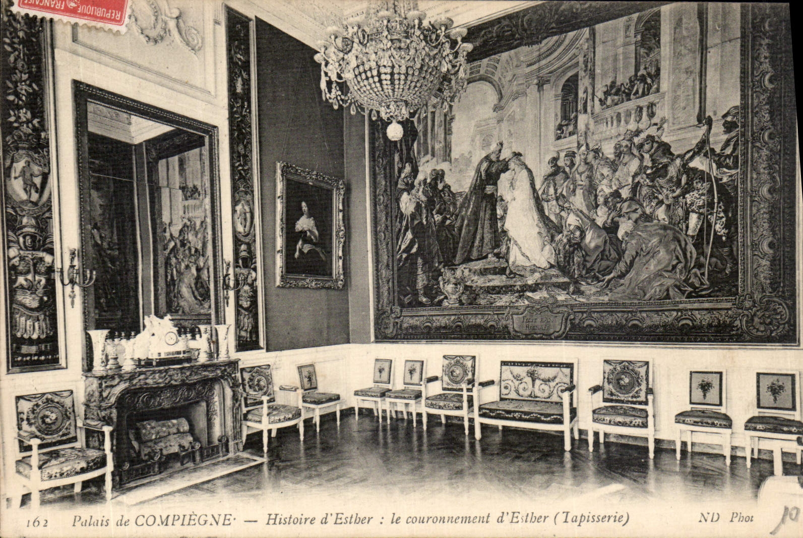 CPA Palais de Compiegne Histoire d'Esther le couronnement d'Esther Tapisserie 