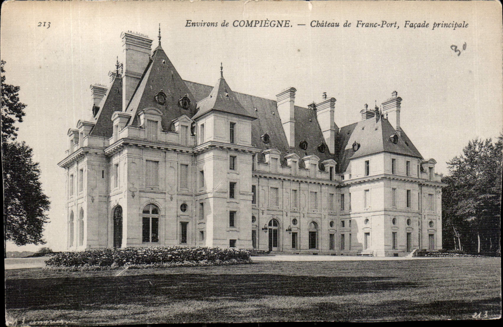 CPA Environs de Compiegne Chateau de Franc Port facade principale 