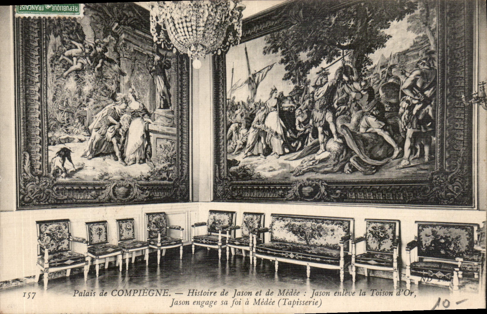 CPA Palais de Compiegne Histoire de Jason et de Medee Jason eleve la Toison d'Or Jason engage sa foi