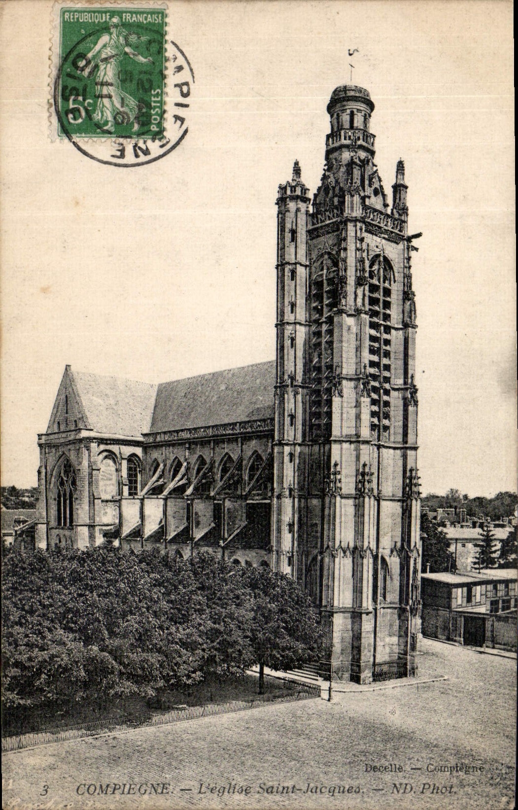 CPA Compiegne l'Eglise Saint Jacques 