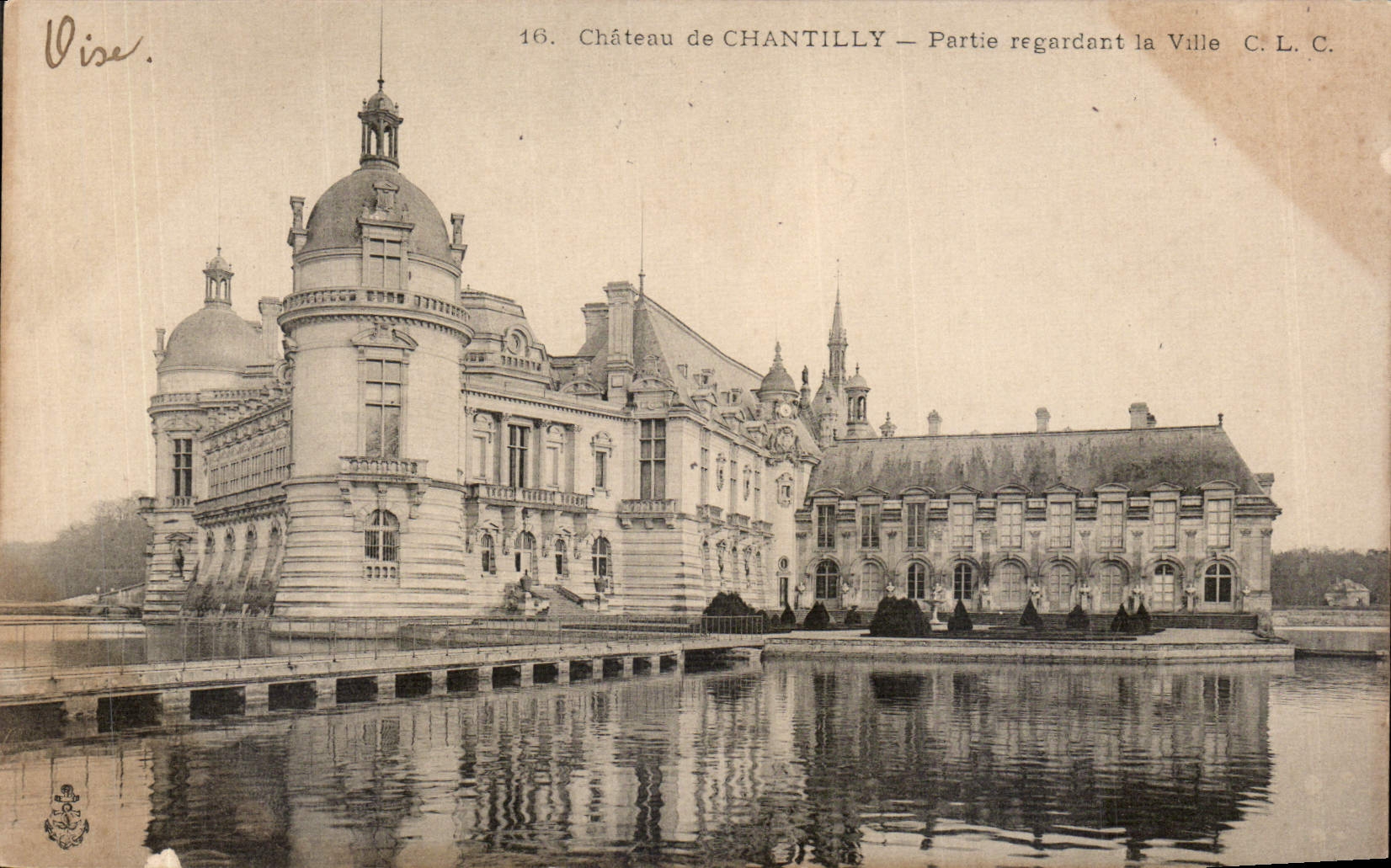 CPA Chateau de Chantilly Partie regardant la Ville 