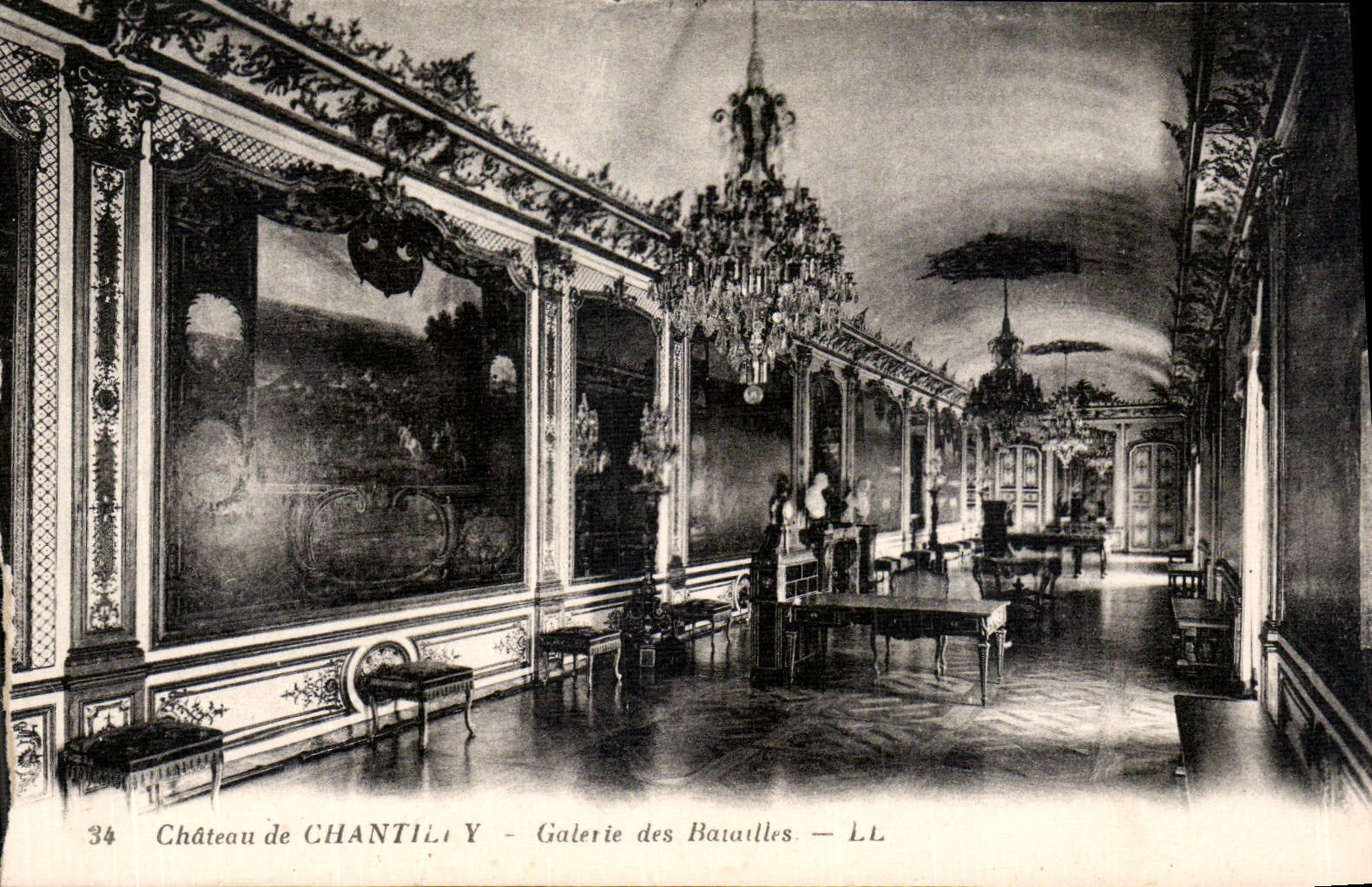 CPA Chateau de Chantilly Galerie des Batailles 