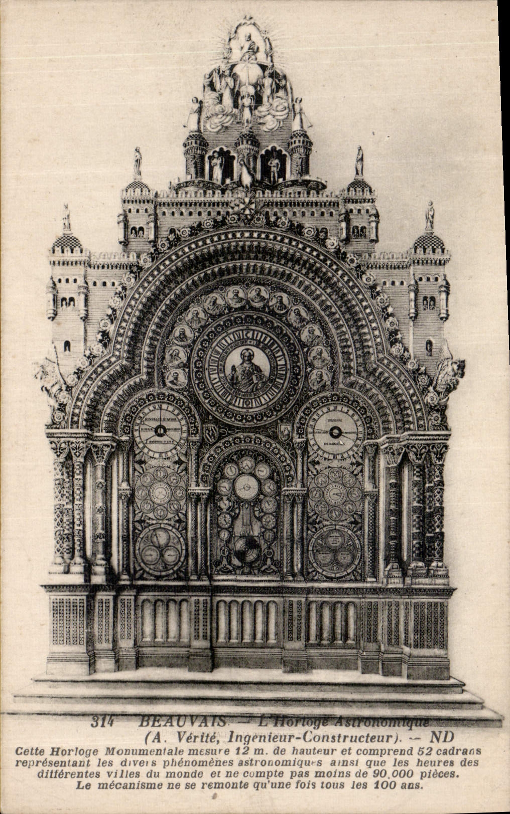 CPA Beauvais l'Horloge Astronomique 