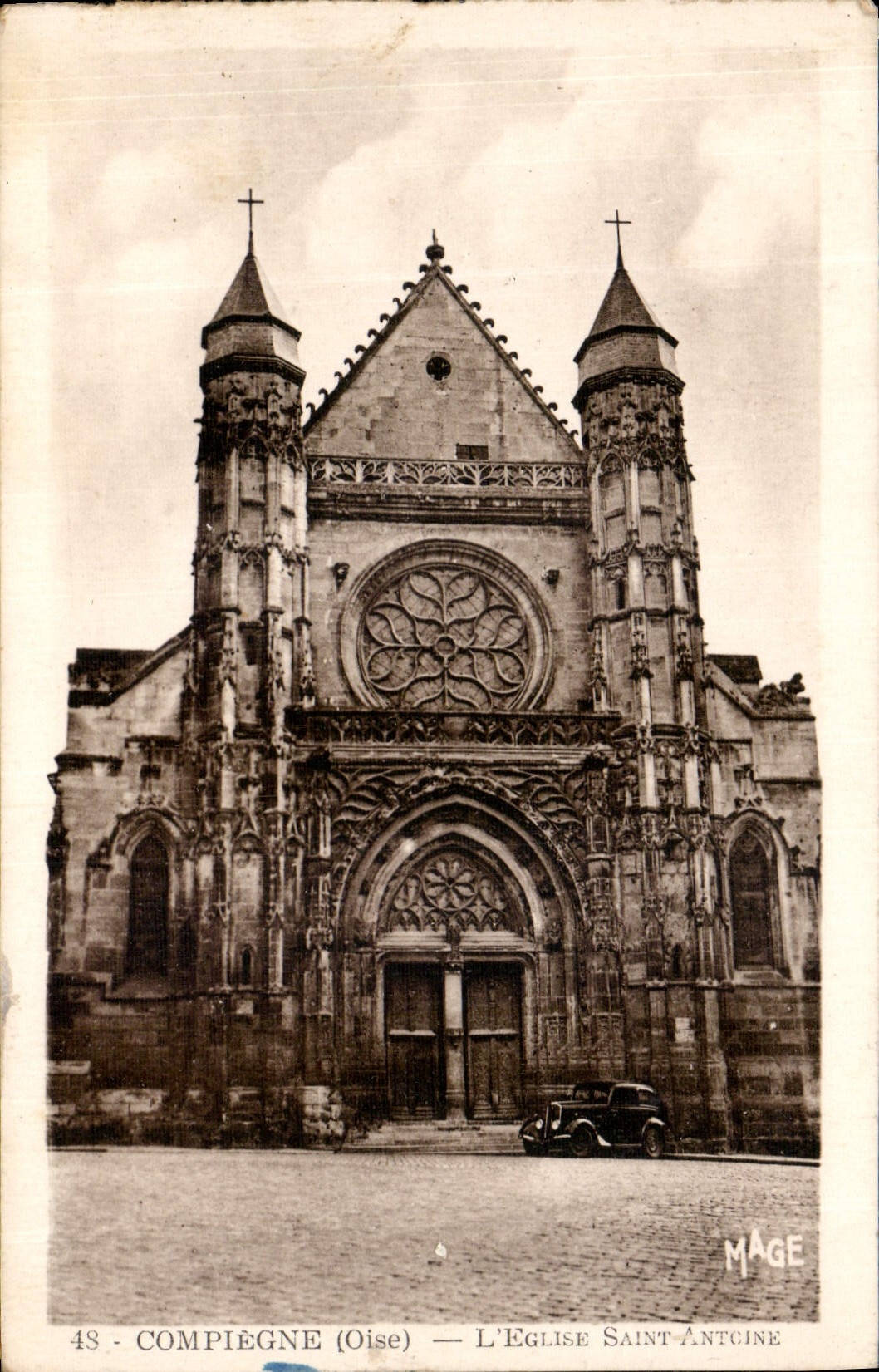 CPA Compiegne Oise l'Eglise Saint Antcine 