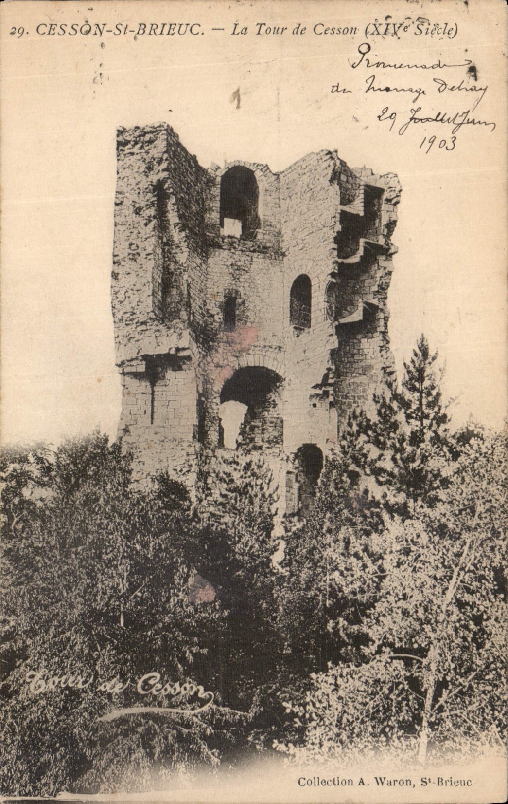 CPA Cesson St Brieuc la Tour de Cesson XIC siecle 
