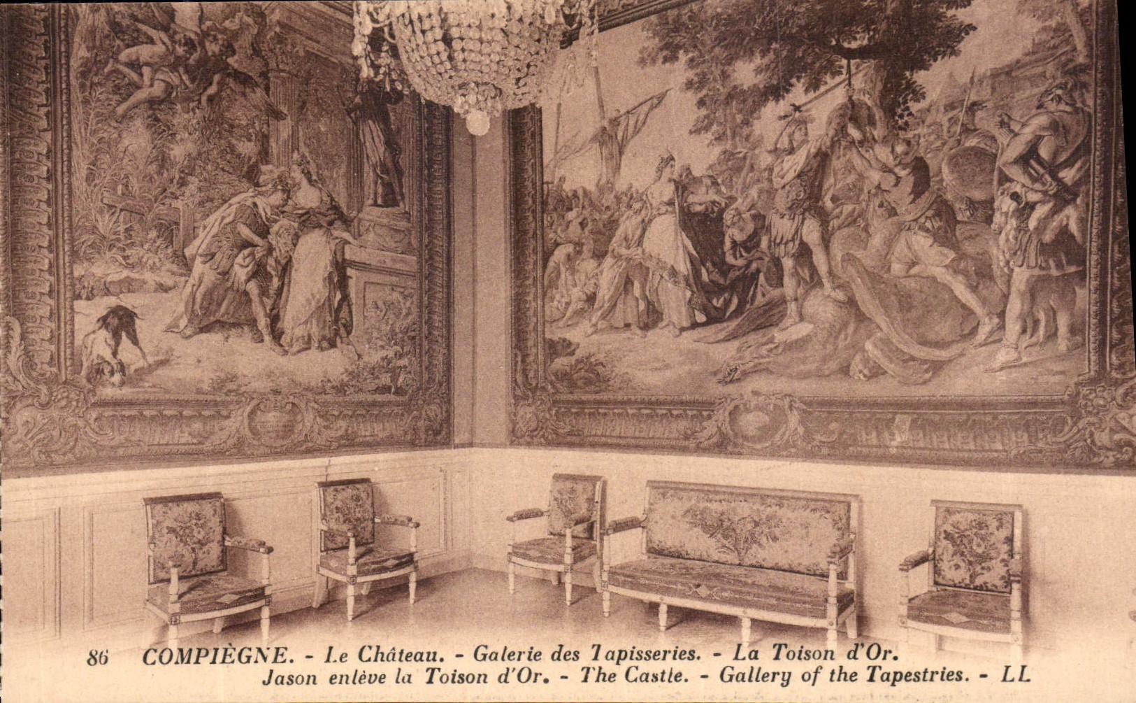 CPA Compiegne le Chateau Galerie des Tapisseries la Toison d'Or Jason enleve la Toison d'Or 