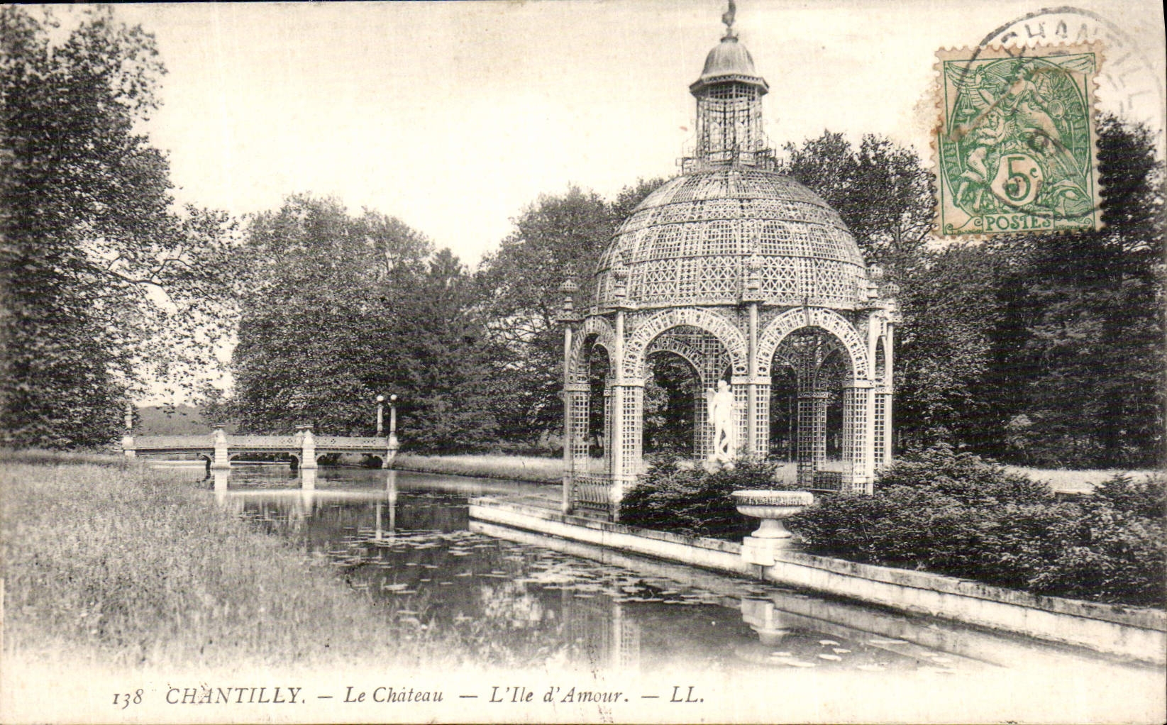 CPA Chantilly le Chateau l'Ile d'Amour 