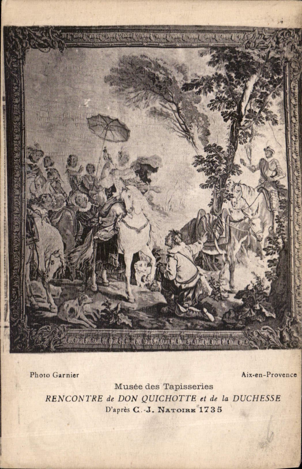 CPA Aix en Provence Musee des Tapisseries Rencontre de Don Quichotte et de la duchesse d'apres C J N