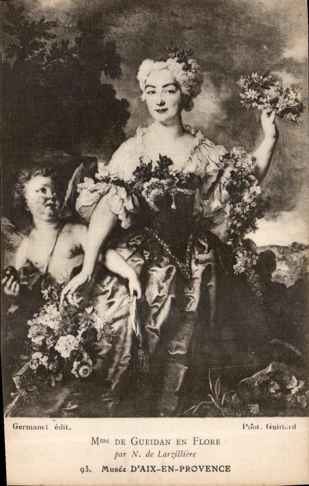 CPA Mme de Gueidan En Flore Par N de Larzilliere Musee d'Aix en Provence 