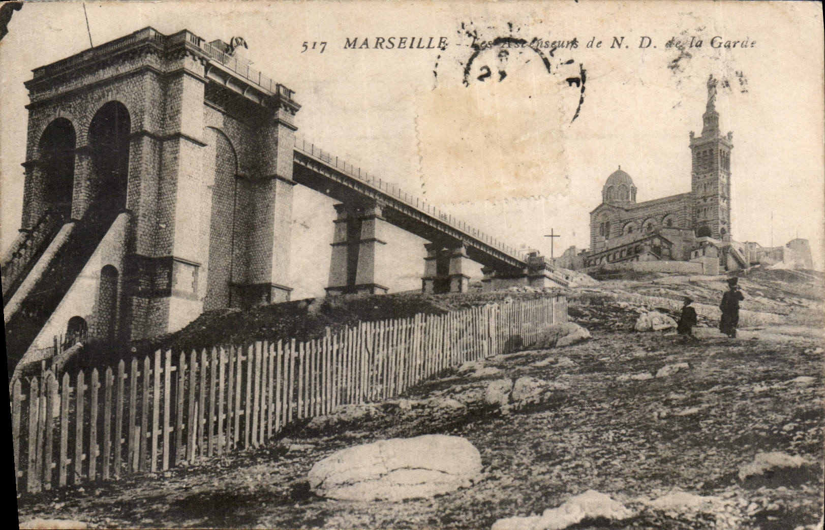 CPA Marseille Ascenseurs de N D de la Garde 