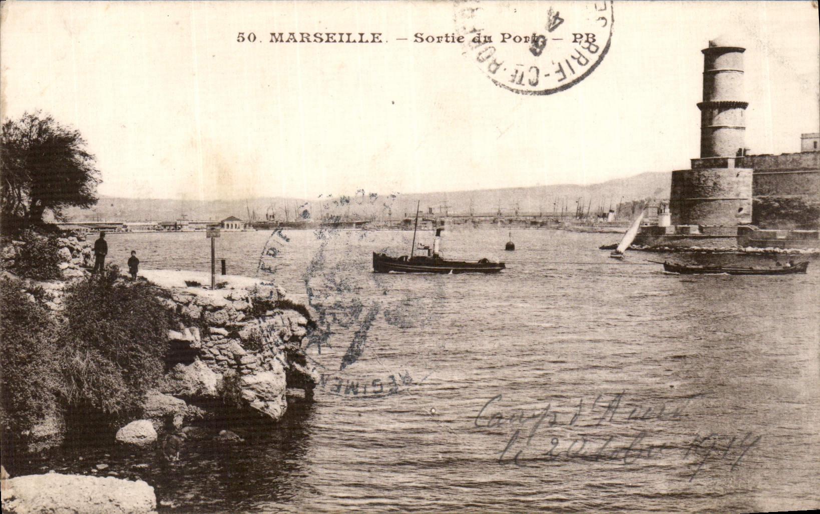 CPA Marseille Sortie du Port Bateau