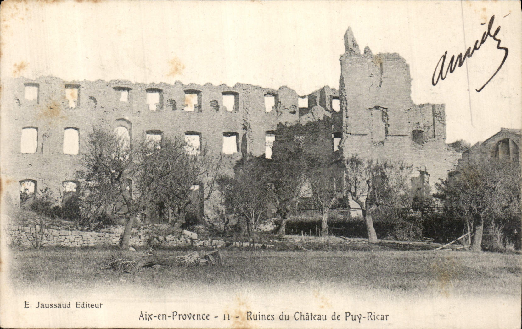 CPA Aix en Provence ruines du Chateau de Puy Ricar 