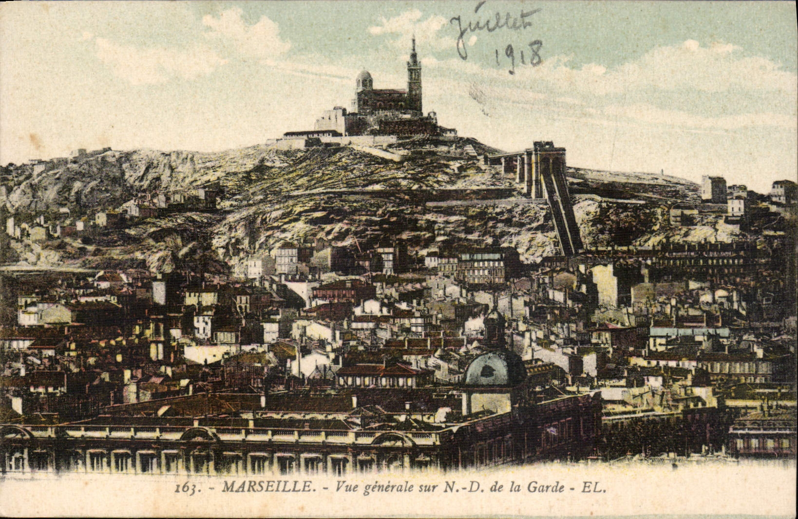 CPA Marseille vue generale sur N d de la Garde 