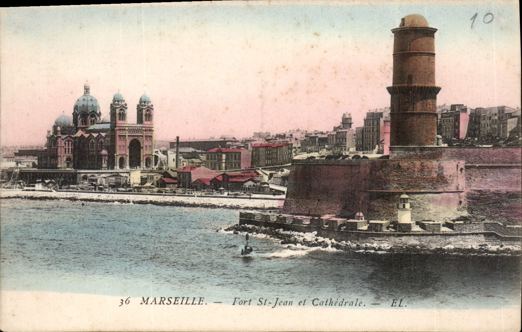 CPA Marseille Fort St Jan et Cathedrale 