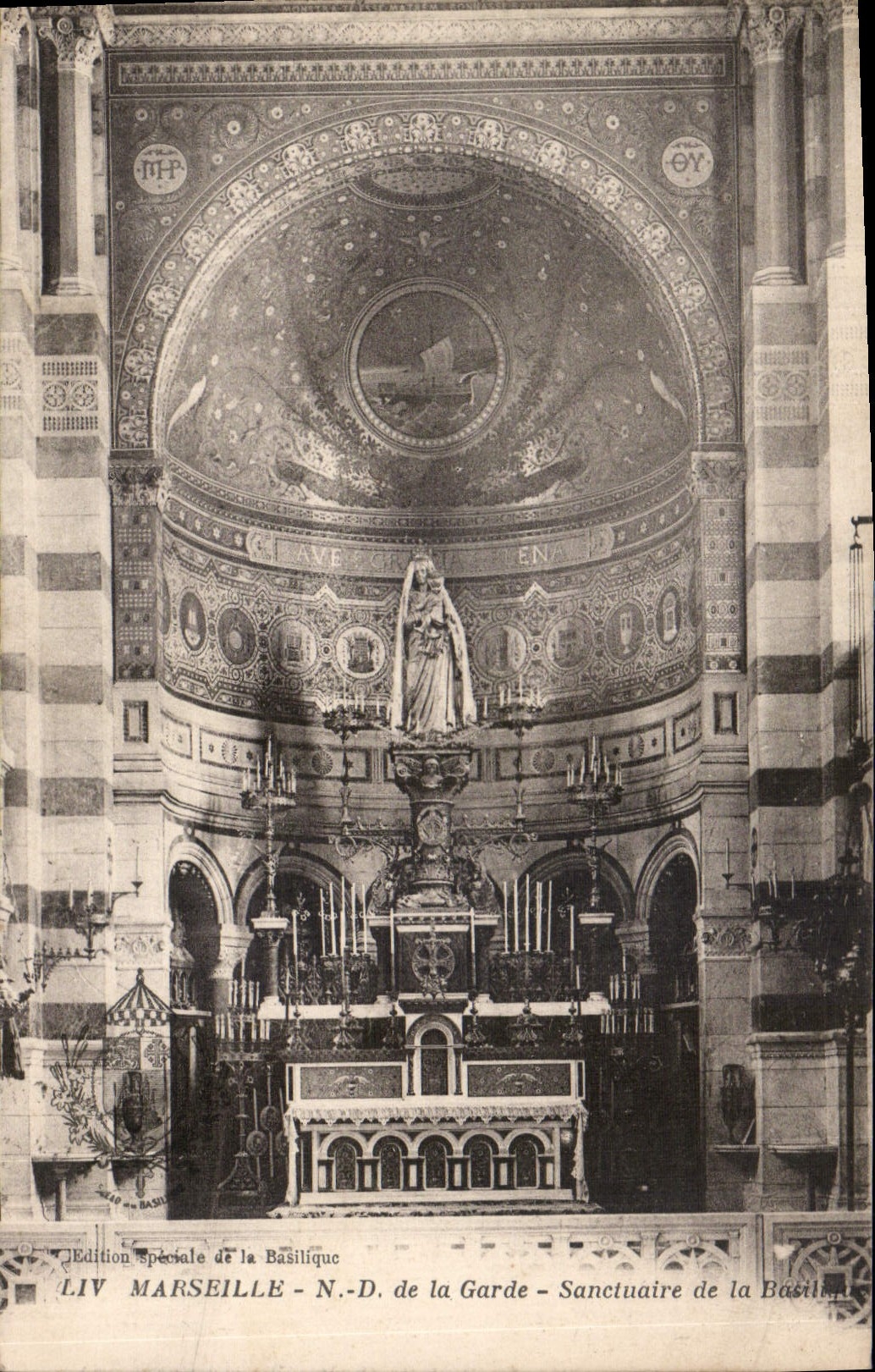 CPA Marseille N D de la Garde Sanctuaire de la Basilique 