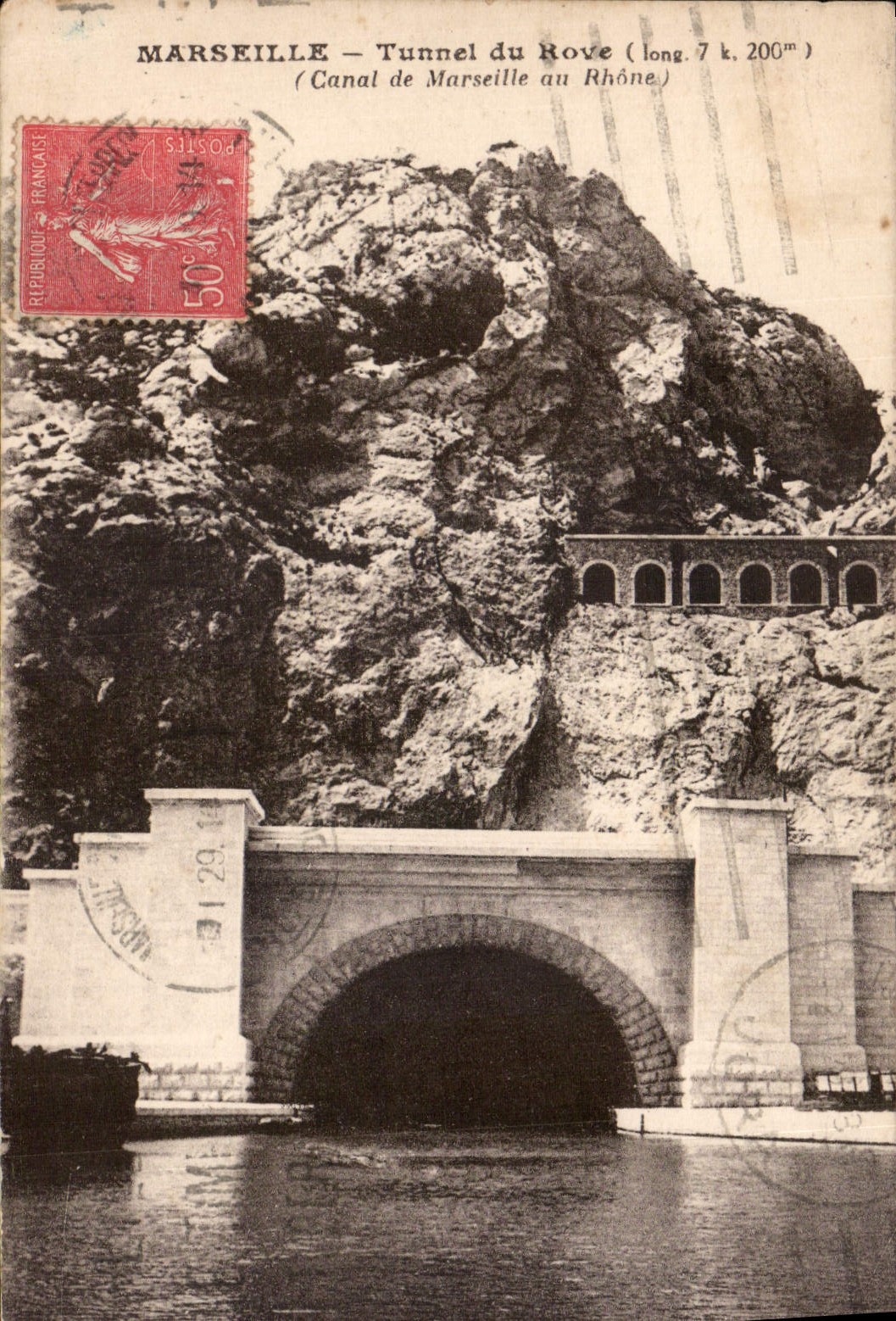 CPA Marseille Tunnel du Rove Canal de Marseille au Rhone 