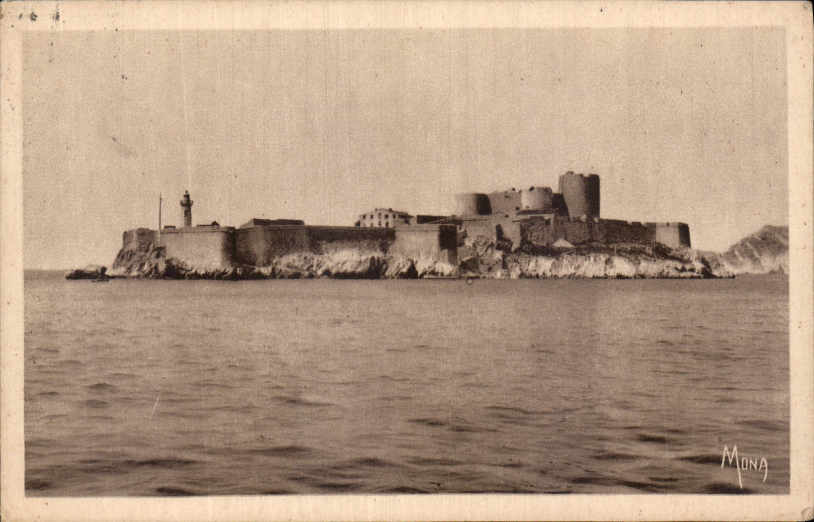 CPA Les Petits Tableaux de provence Marseille l'Ile et le Chateau d'If