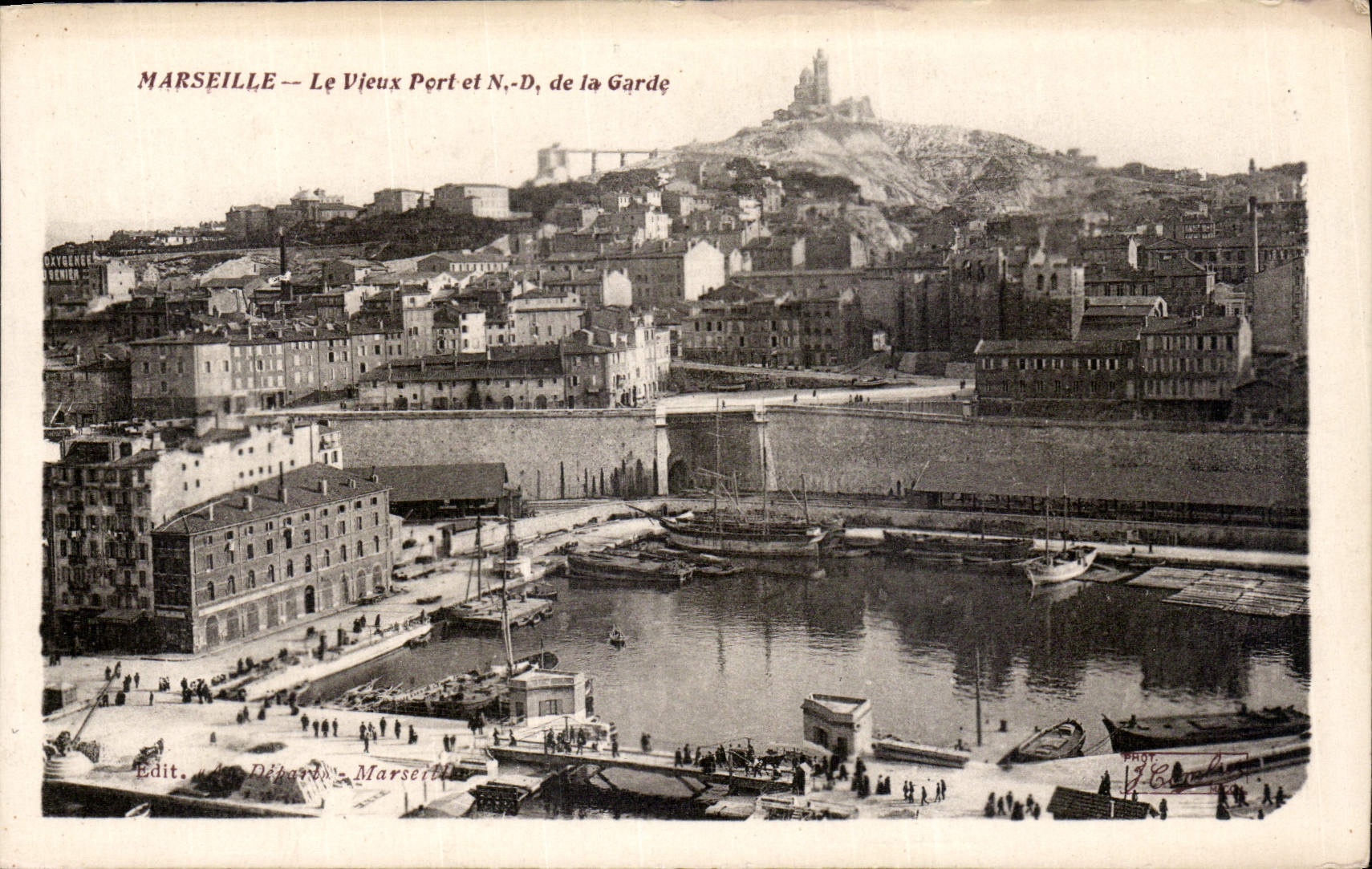 CPA Marseille le Vieux Port et N D de la Garde 