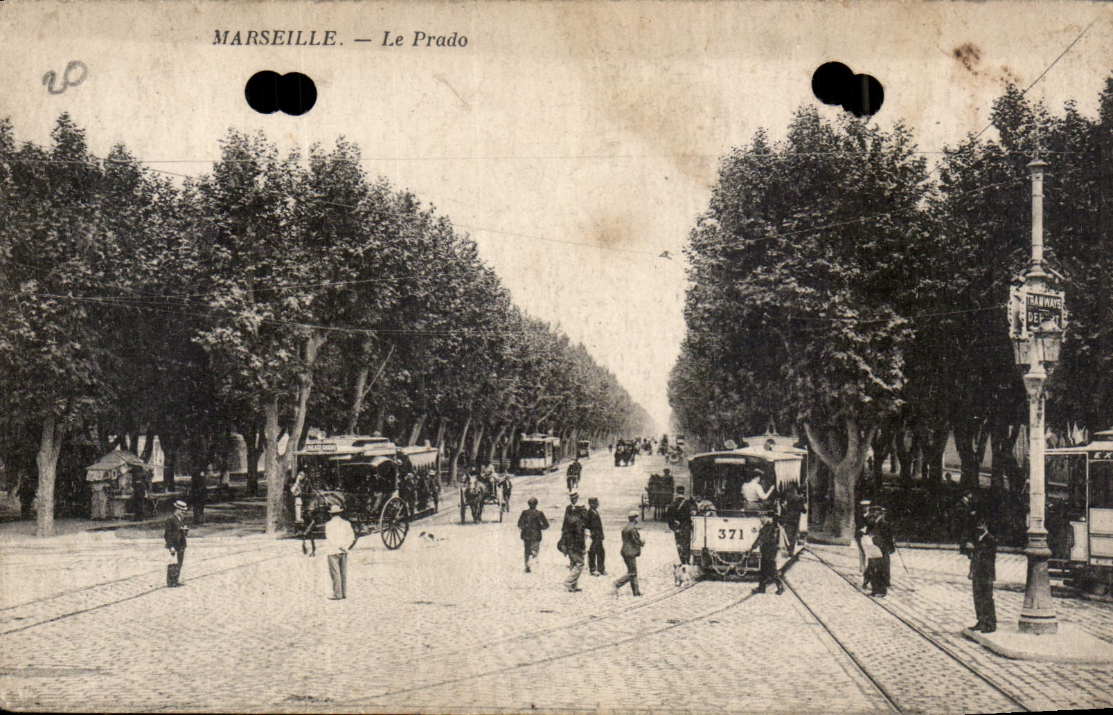 CPA Marseille le Prado Tramways