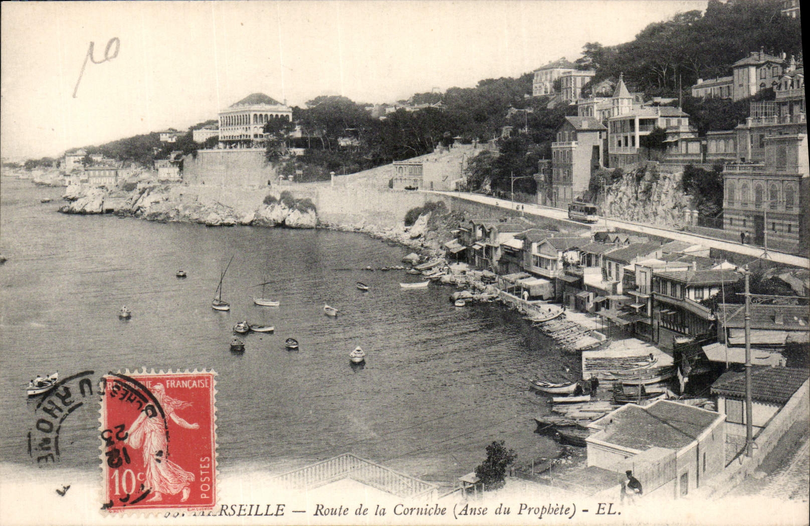 CPA Marseille Route de la Corniche Anse du Prophete