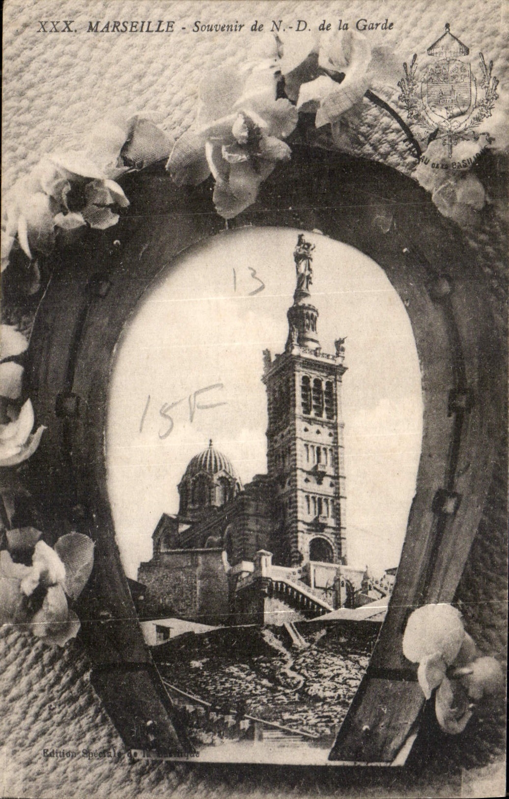 CPA Marseille Souvenir de N D de la Garde 