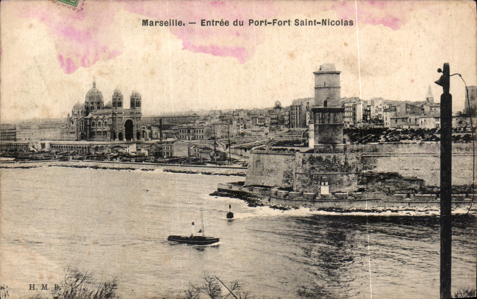 CPA Marseille Entree du Port Fort Saint Nicolas 