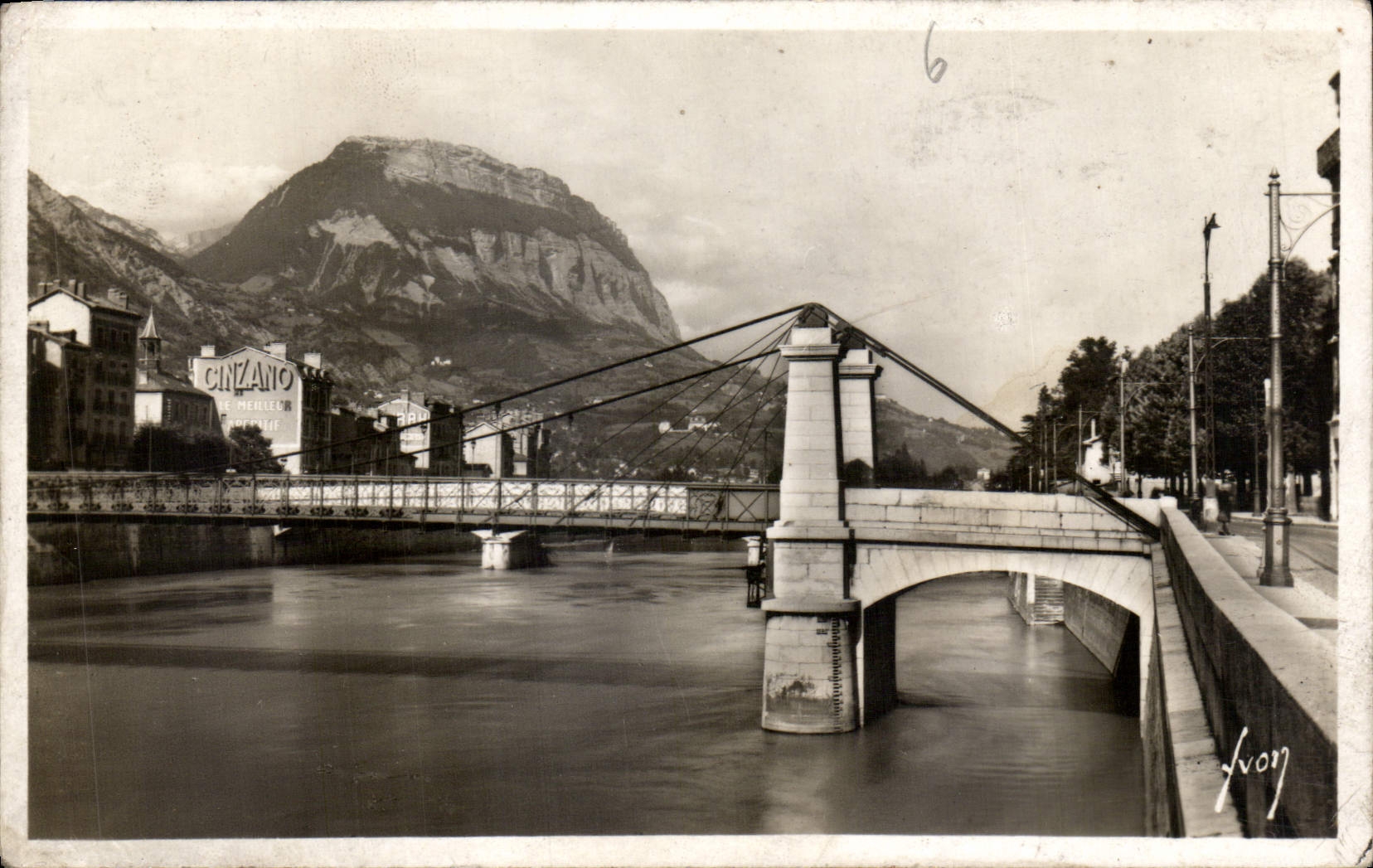 CPA Grenoble Isere le Saint Eynard et Pont Suspendu sur l'Isere 