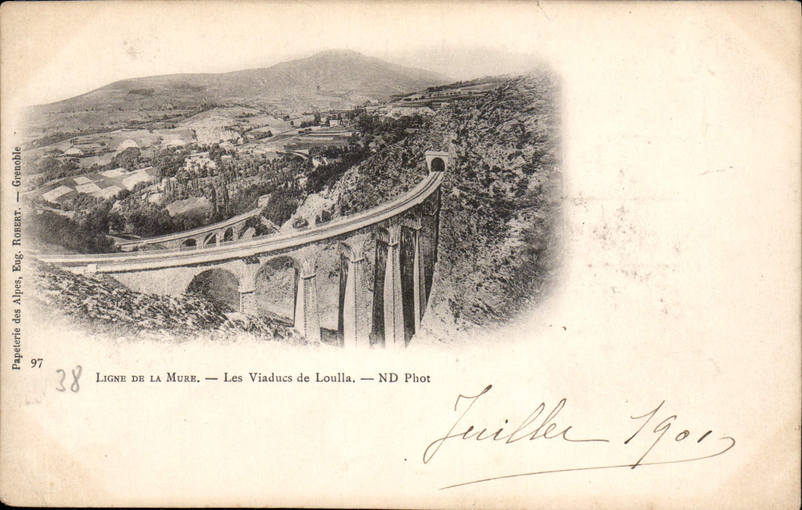 CPA Ligne de la Mure les Viaducs de Loulla 