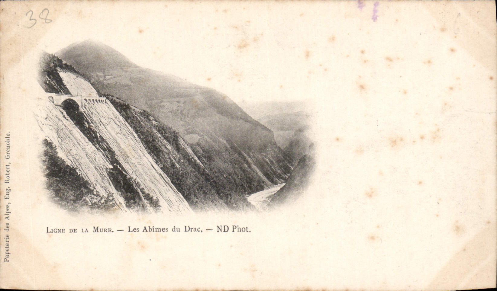 CPA Ligne de la Mure les Abimes du Drac