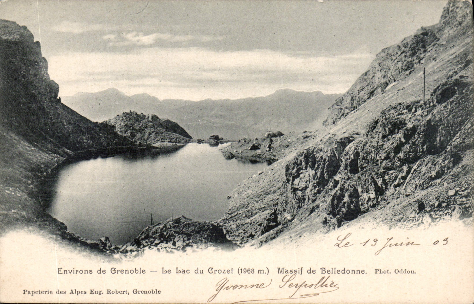 CPA Environs de Grenoble le Lac du Crozet massif de Belledone 