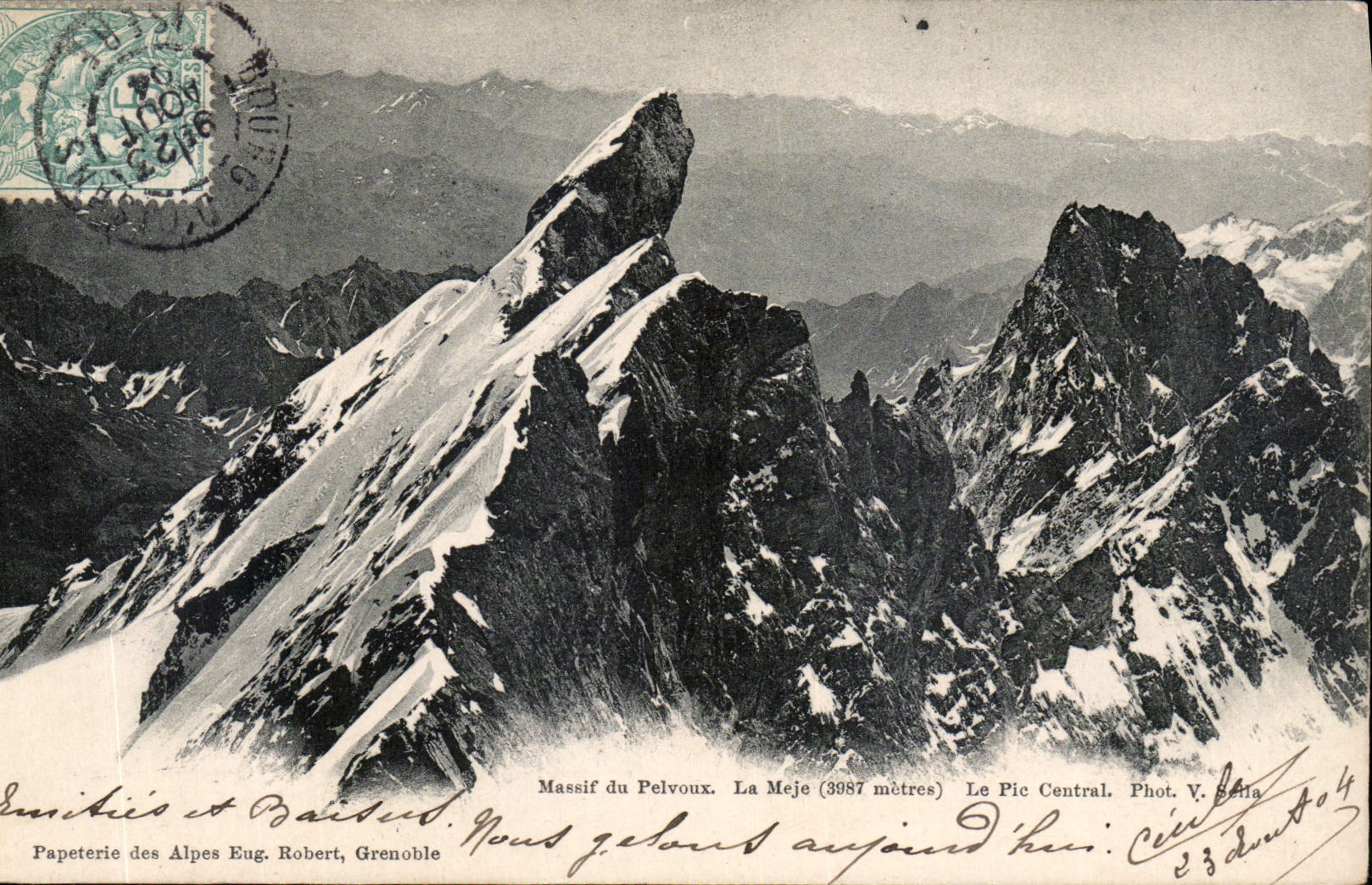 CPA Massif du Pelvoux la Meije le pic central