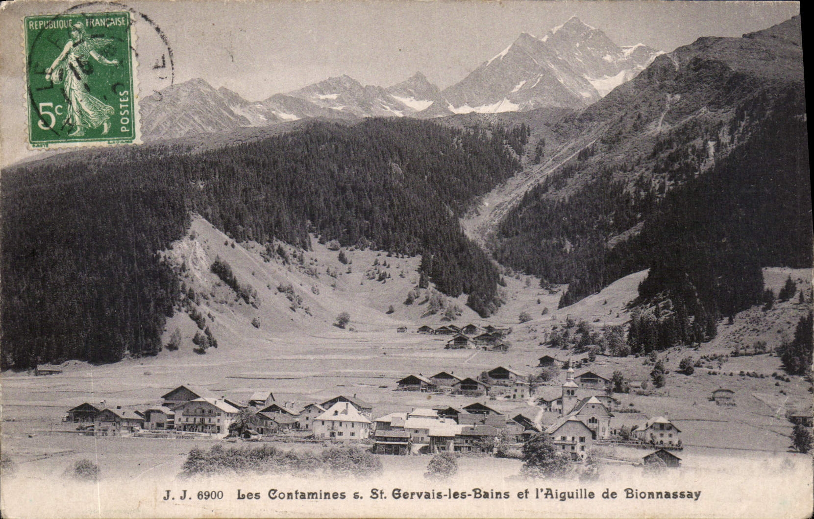 CPA Les Contamines St Gervais les Bains et l'Aiguille de Bionnassay 