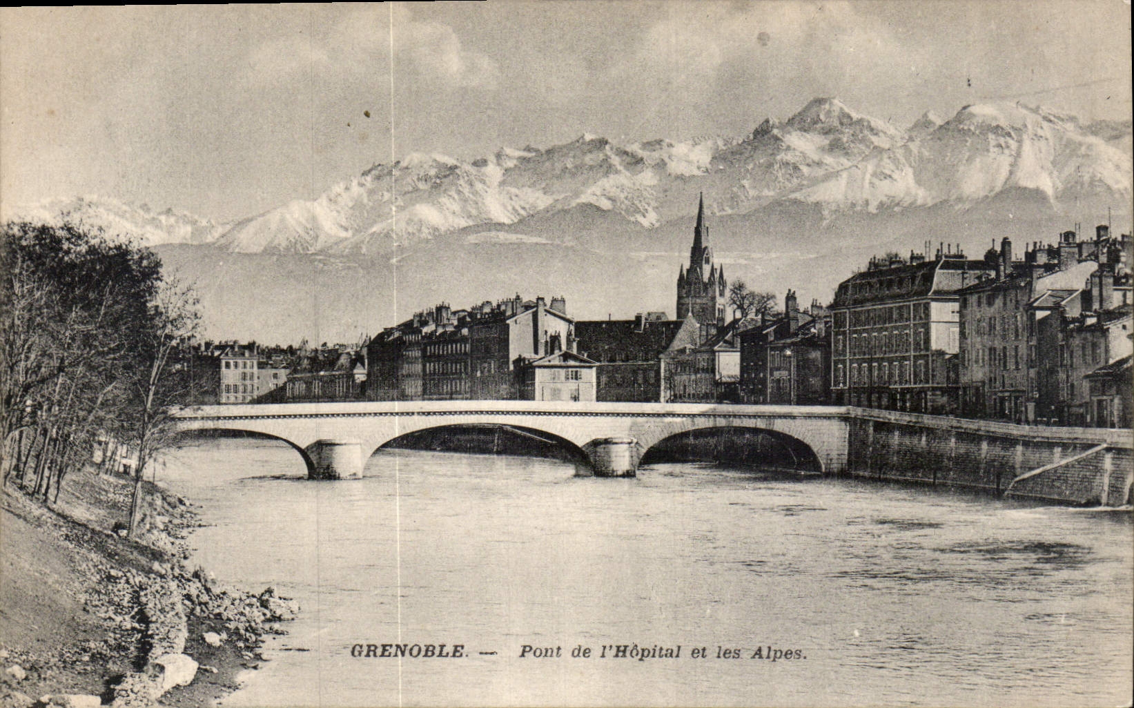 CPA Grenoble Pont de l'Hopital et les Alpes 