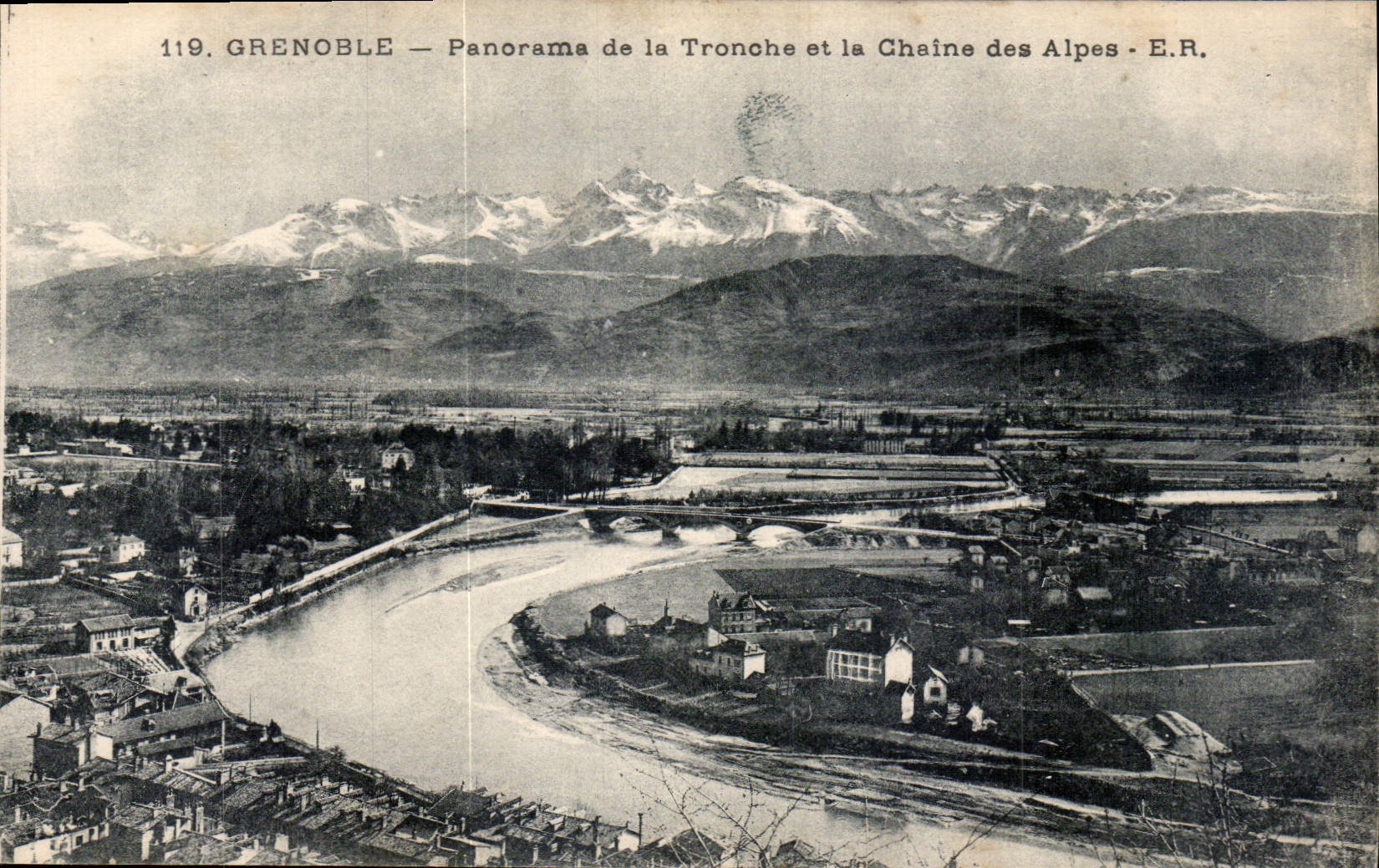 CPA Grenoble Panorama de la Tronche et la Chaine des Alpes 