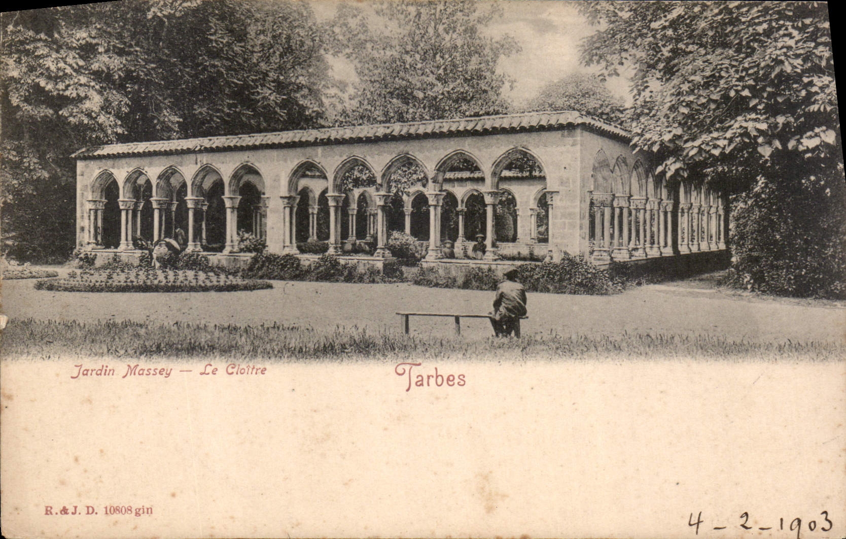 CPA Tarbes Jardin Massey Le Cloitre 