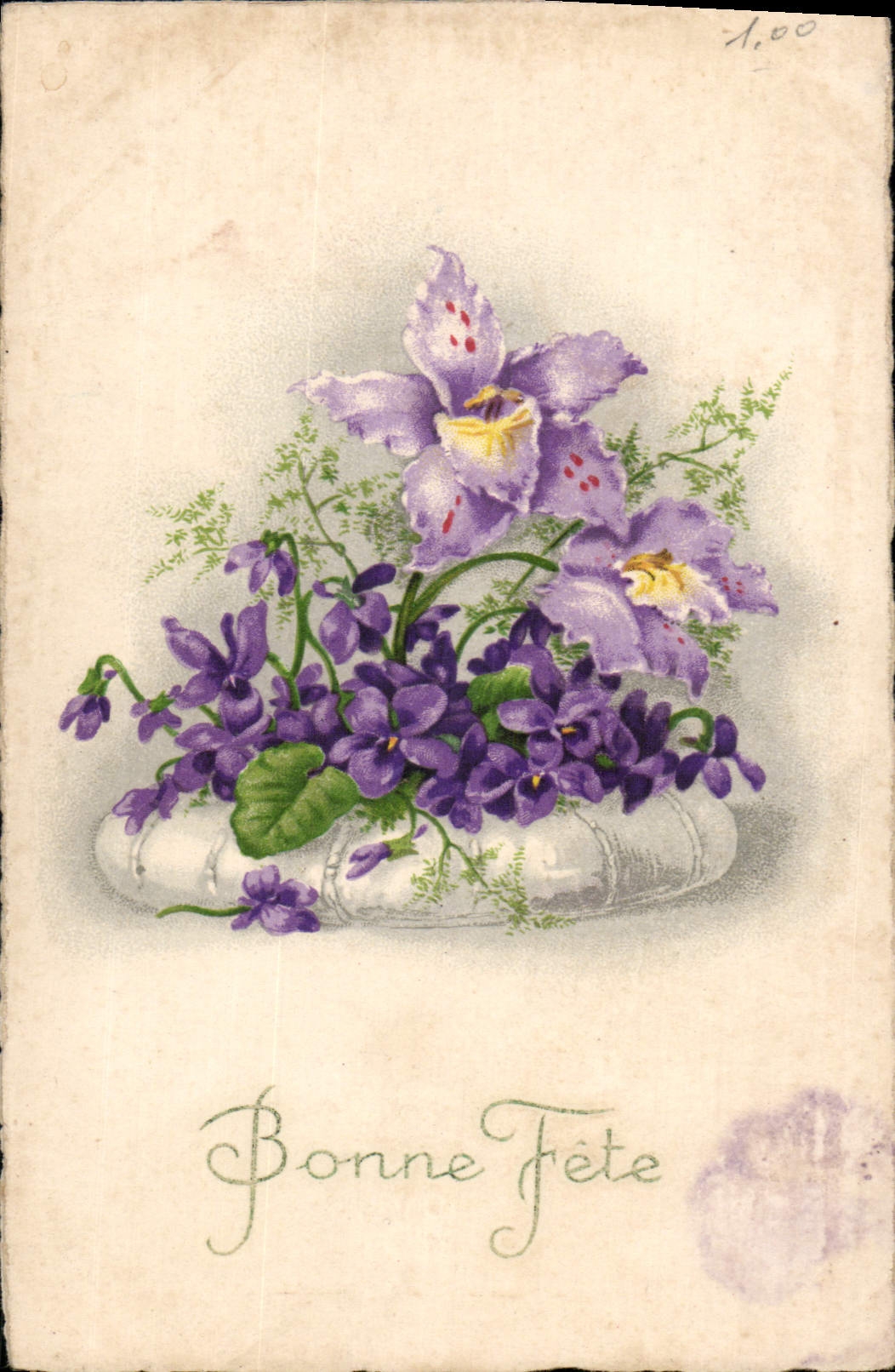 CPA Bonne Fete Fleurs
