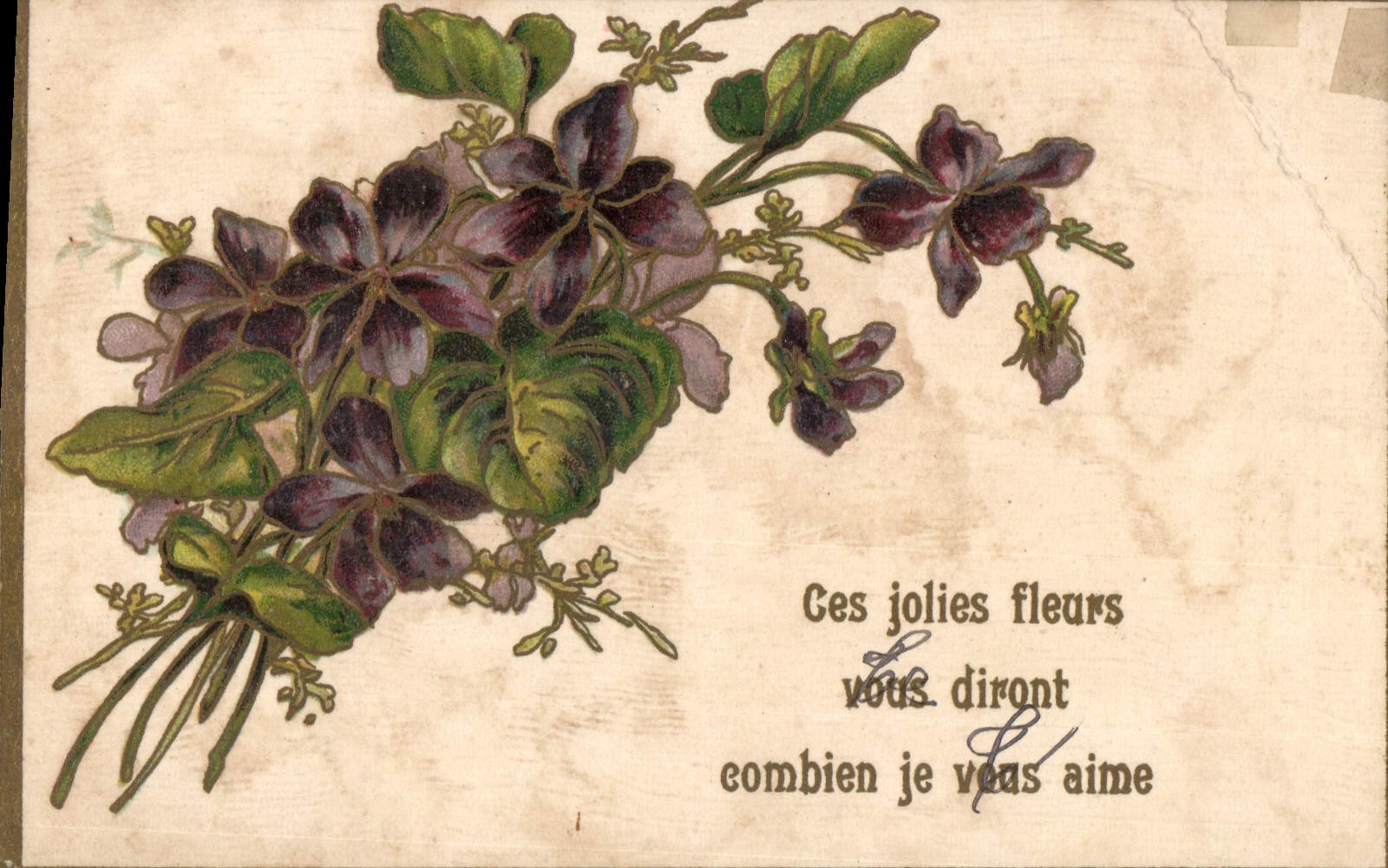 CPA Ces jolies fleurs vous diront combien je vous aime Fleurs