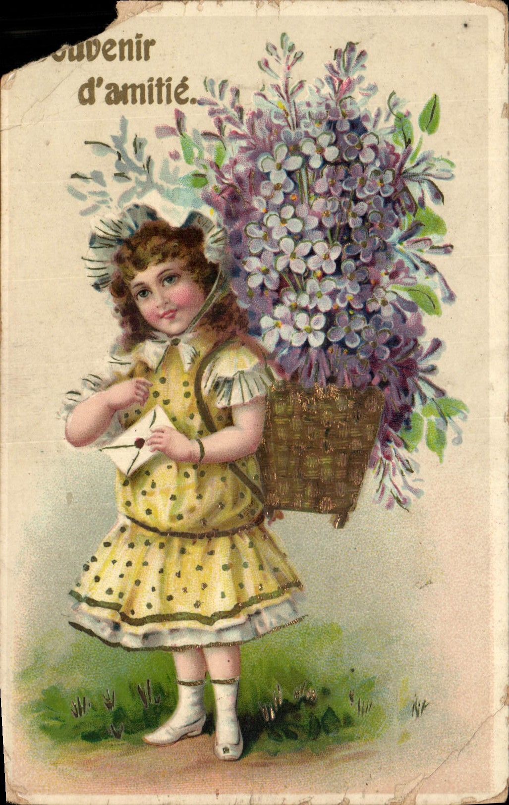 CPA Souvenir d'amitie Enfant