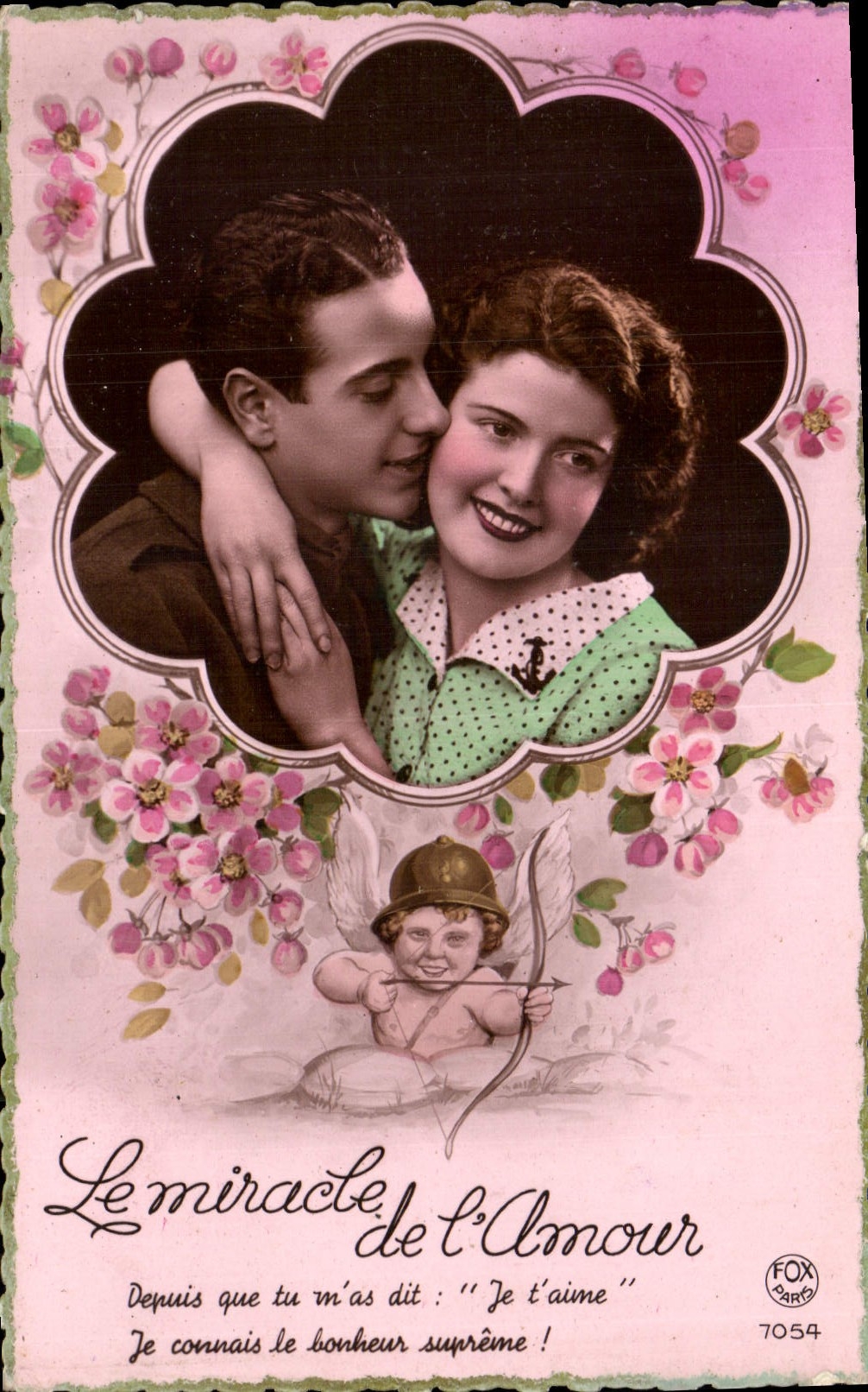 CPA Le miracle de l'Amour depuis que tu m'as dit Je t'Aime je connais le bonheur supreme Femme Ange