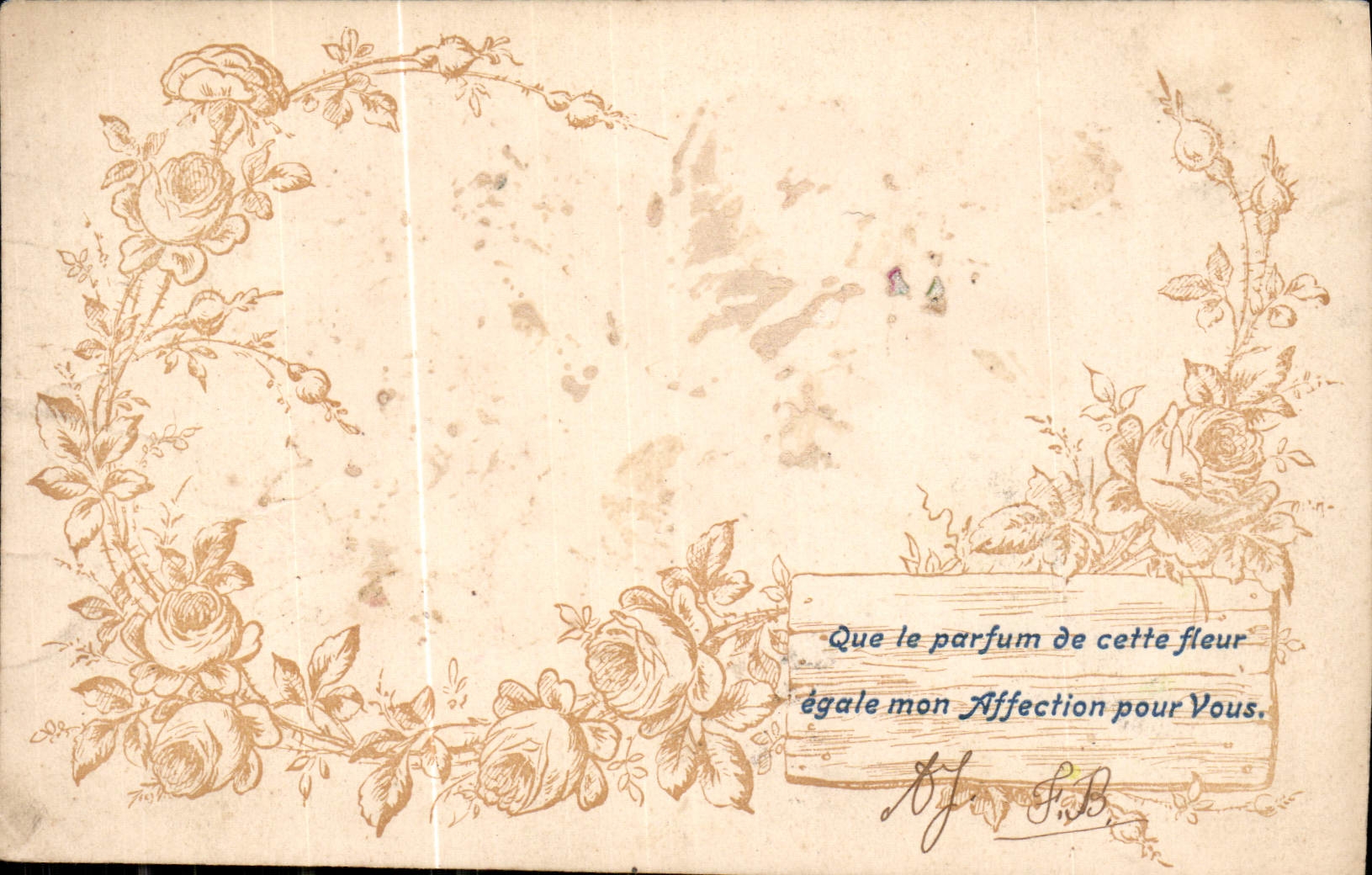 CPA Que le parfum de cette fleur egale mon Affection pour Vous 