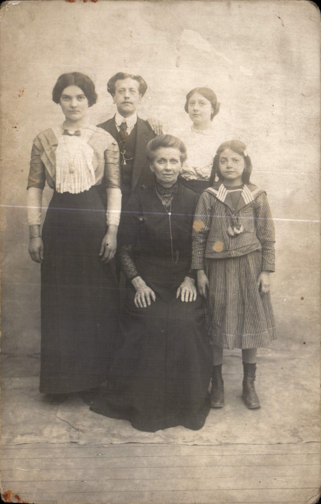 CARTE PHOTO Enfants Cherbourg