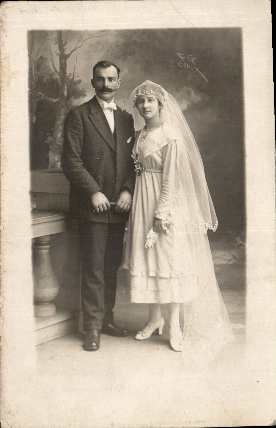 CARTE PHOTO Femme Mariage