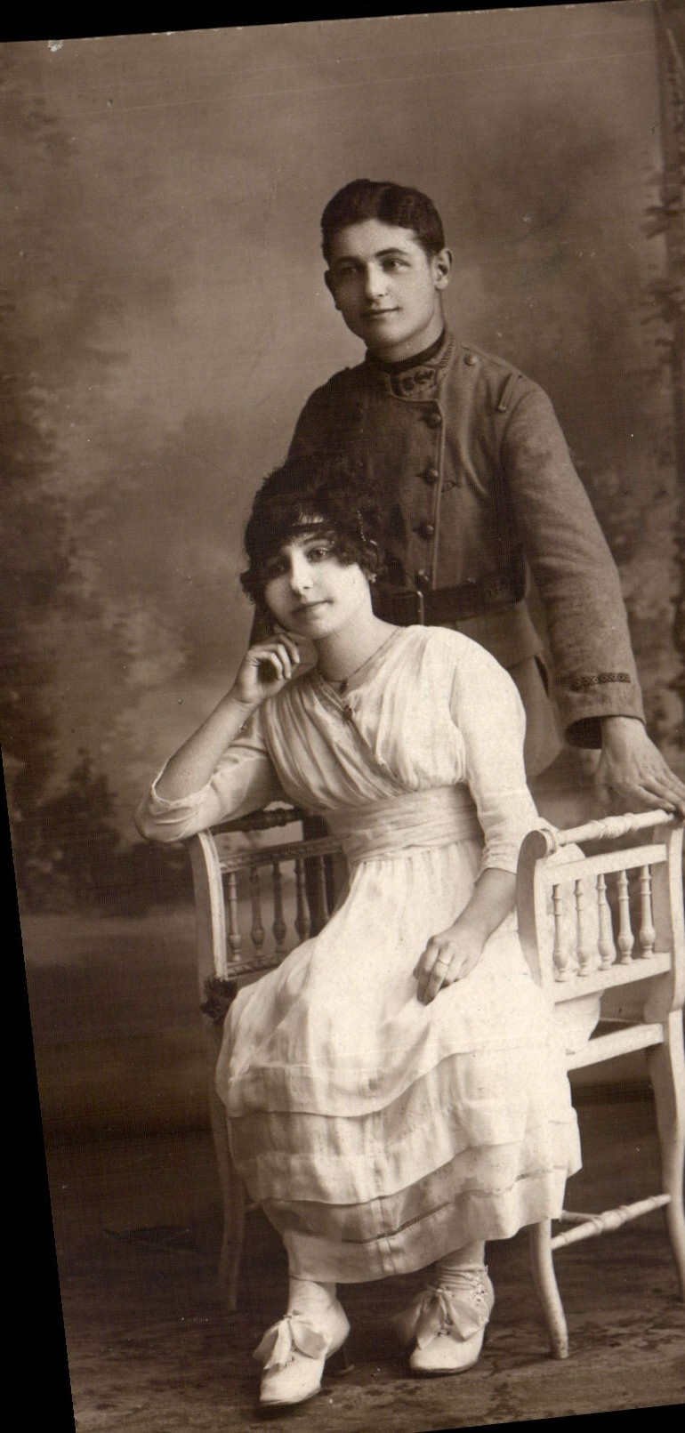 CARTE PHOTO Femme Soldat Militaria