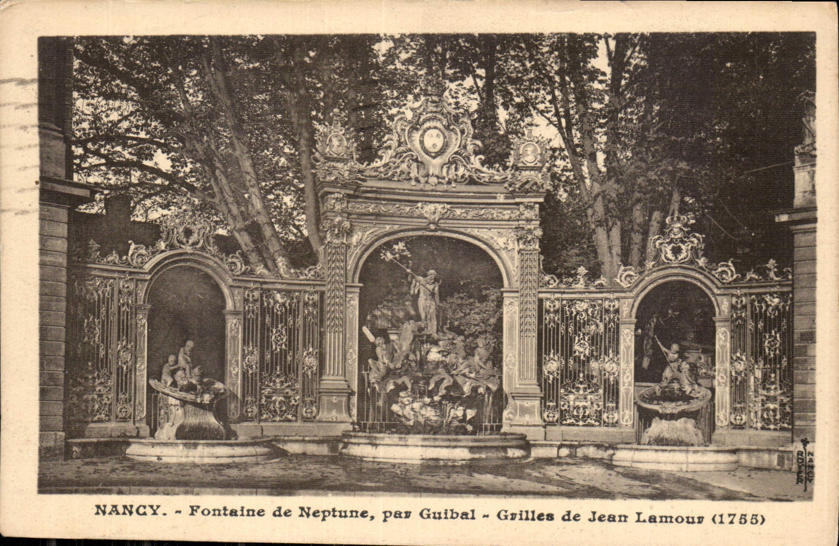 CPA Nancy Fontaine de Neptune Par Guibal Grilles de Jean Lamour 1755 