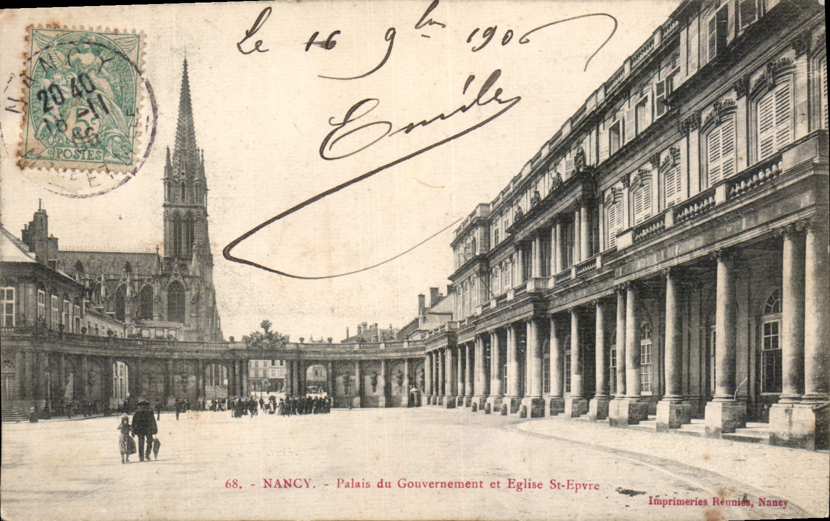CPA Nancy Palais du Gouvernement et Eglise St Epvre 