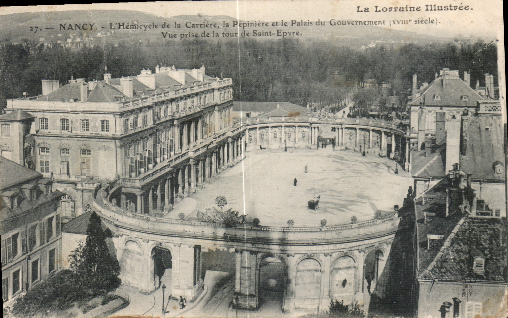 CPA La Lorraine Illustree Nancy l'Hemicycle de la Carriere la Pepiniere et le Palais du Gouvernement