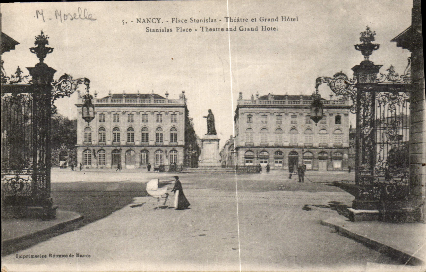 CPA Nancy Place Stanislas Theatre et Grand Hotel 
